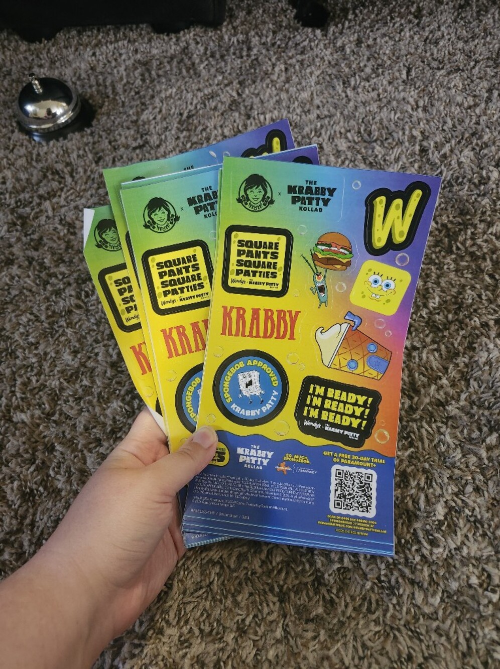 SpongeBob Squarepants Rainbow Sticker Sheets with Yellow Accents